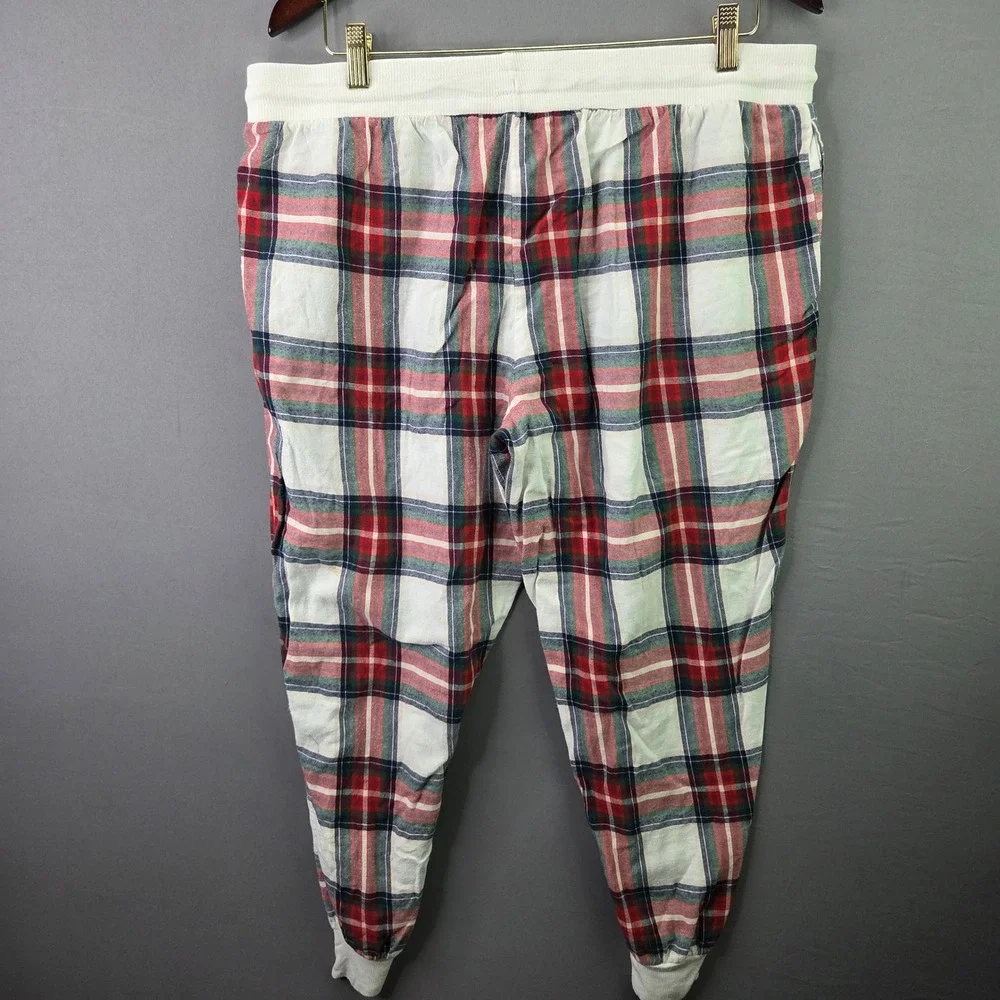 Stars Above Pajama Pants Womens XL Red Plaid Perfectly Cozy Flannel Joggers - Picture 8 of 8